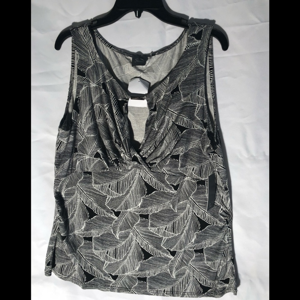 black and white blouse